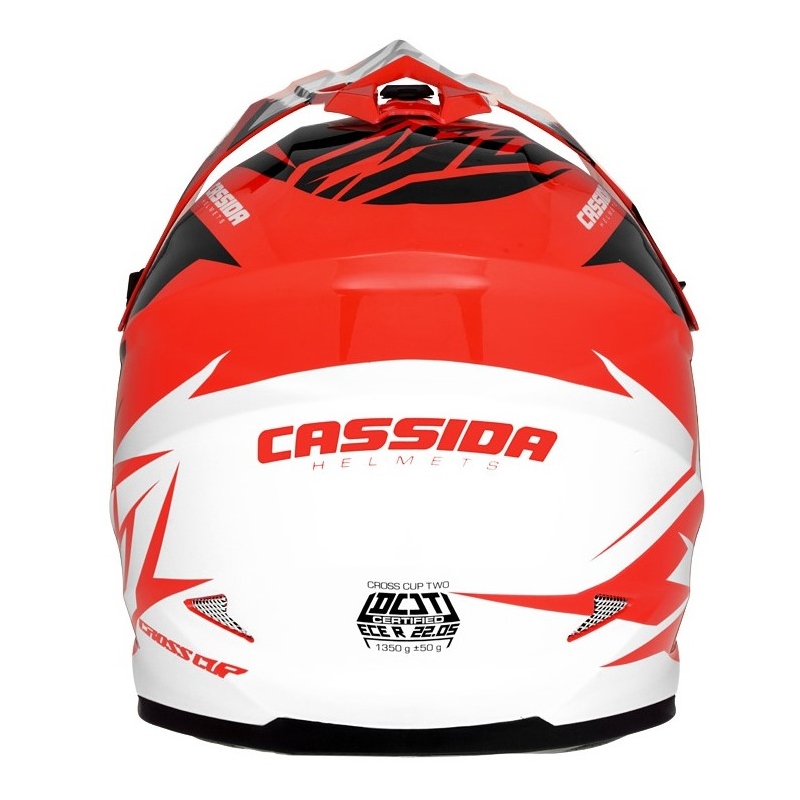 Motocross kaciga Cassida Cross Cup Two crno-bijelo-sivo-fluo narančasta