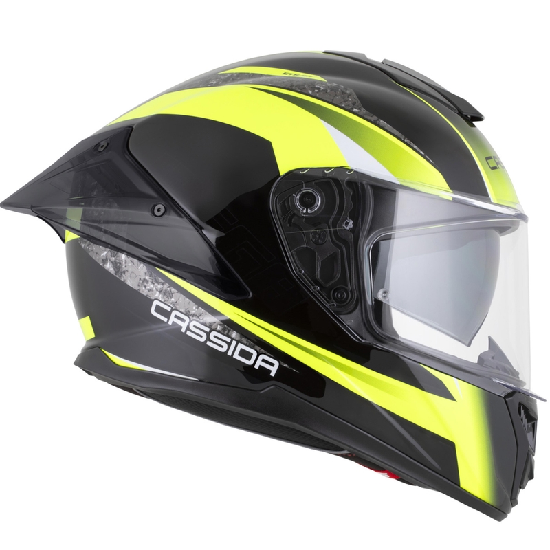 Cassida Integral GTS 2.1 Mega full-face motociklistička kaciga crno-fluo žuto-bijela