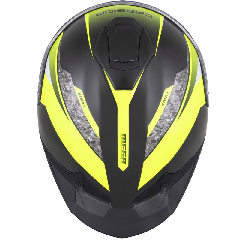 Cassida Integral GTS 2.1 Mega full-face motociklistička kaciga crno-fluo žuto-bijela
