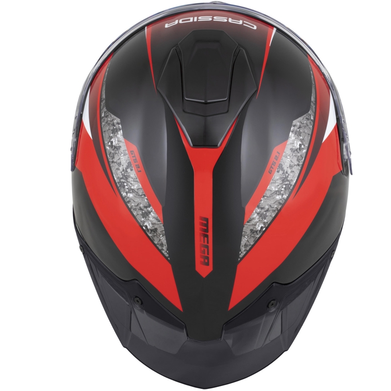 Cassida Integral GTS 2.1 Mega integralna motociklistička kaciga crno-crveno-bijela