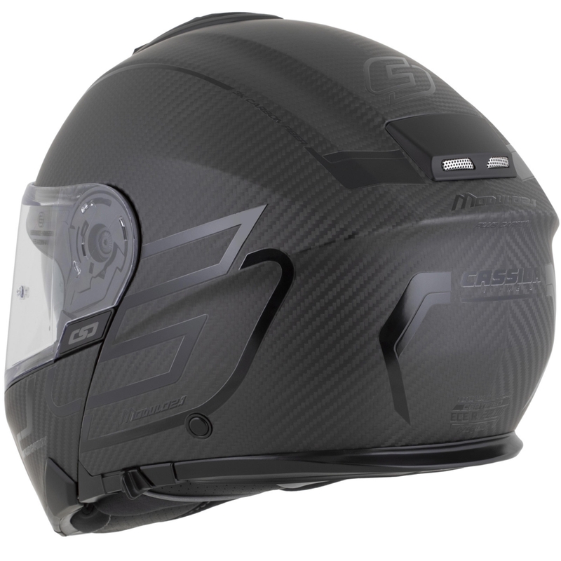 Preklopna motociklistička kaciga Cassida Modulo 2.1 Plus Carbon BlackOut mat crna