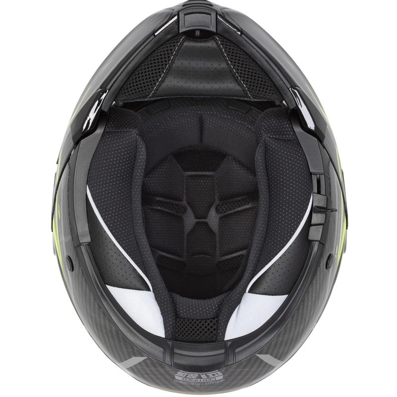 Preklopna motociklistička kaciga Cassida Modulo 2.1 Plus Carbon BlackOut mat crno-metalik crveno-reflektirajuća srebrno-crna