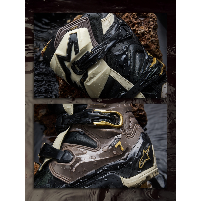 Alpinestars TECH 7 Enduro Drystar motociklističke čizme crne-tamno sive-zlatne