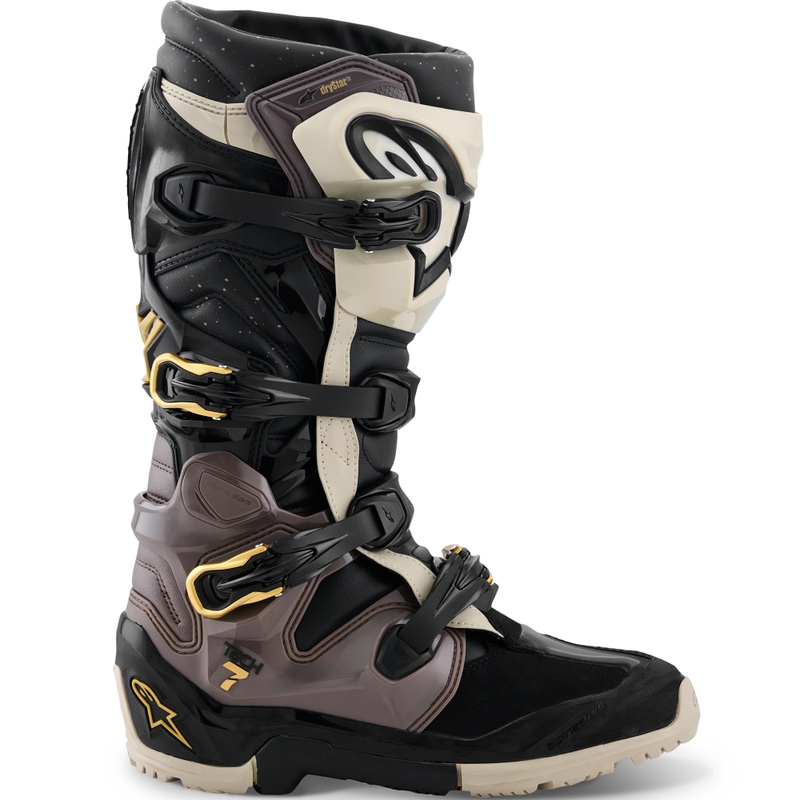 Alpinestars TECH 7 Enduro Drystar motociklističke čizme crne-tamno sive-zlatne