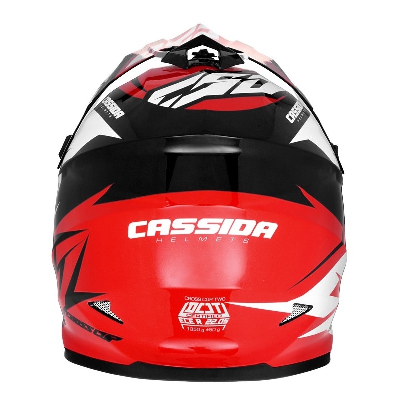 Cassida Cross Cup Two kaciga za motocross crno-bijelo-crvena