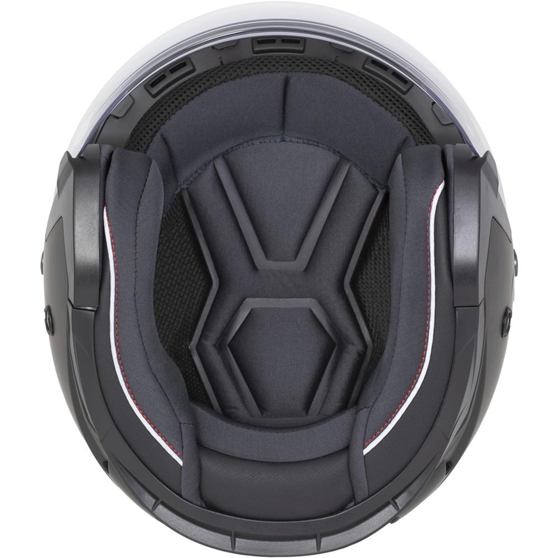 Cassida Reflex 2.0 Zaštitna kaciga za motocikl otvorenog tipa, bijelo-crveno-sivo-reflektirajuća srebrna