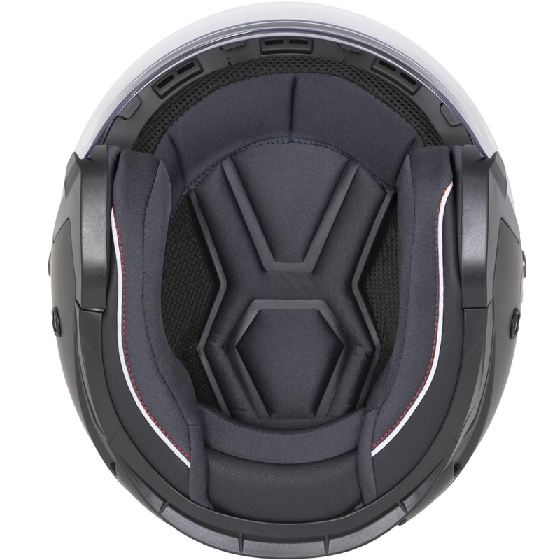 Cassida Reflex 2.0 zaštitna kaciga za motocikl otvorenog tipa, mat crno-sivo-reflektirajuća srebrna