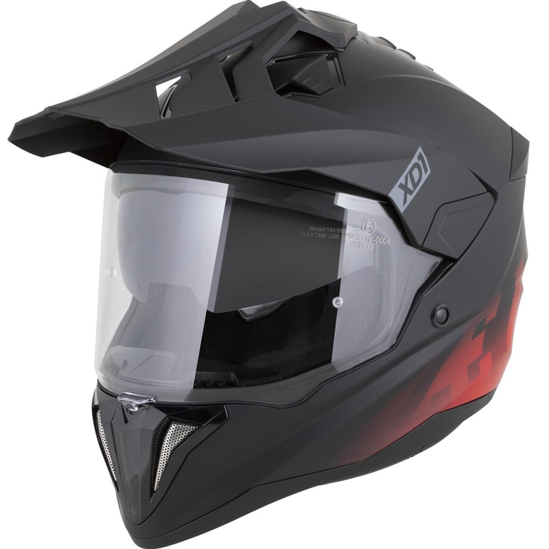 Enduro motociklistička kaciga ZED XD1 mat crno-crvena