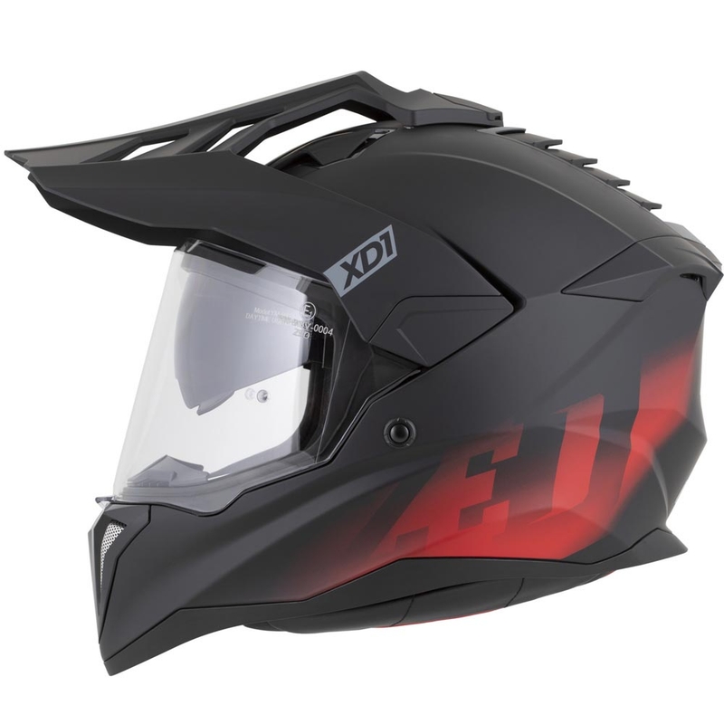 Enduro motociklistička kaciga ZED XD1 mat crno-crvena