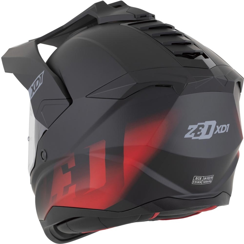 Enduro motociklistička kaciga ZED XD1 mat crno-crvena