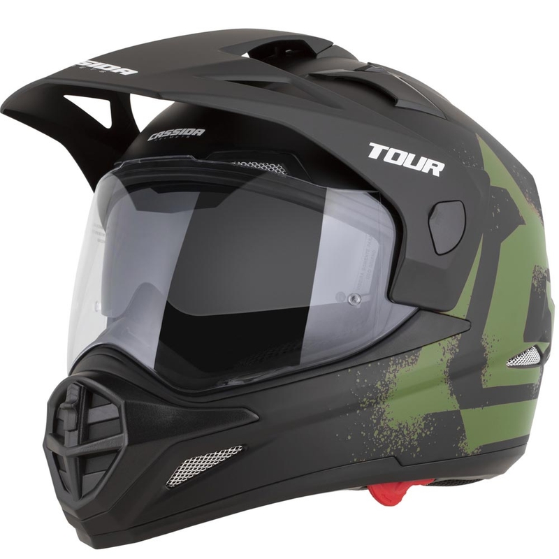 Enduro motociklistička kaciga Cassida Tour 2.0 Crew mat crno-tamnozelena