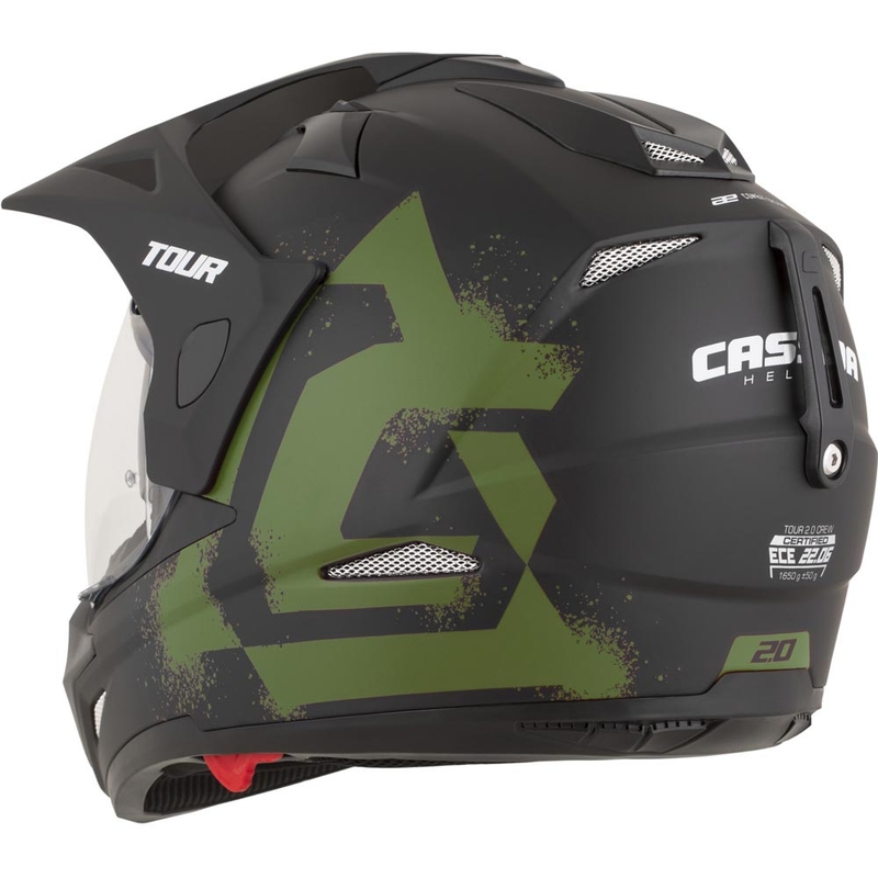 Enduro motociklistička kaciga Cassida Tour 2.0 Crew mat crno-tamnozelena