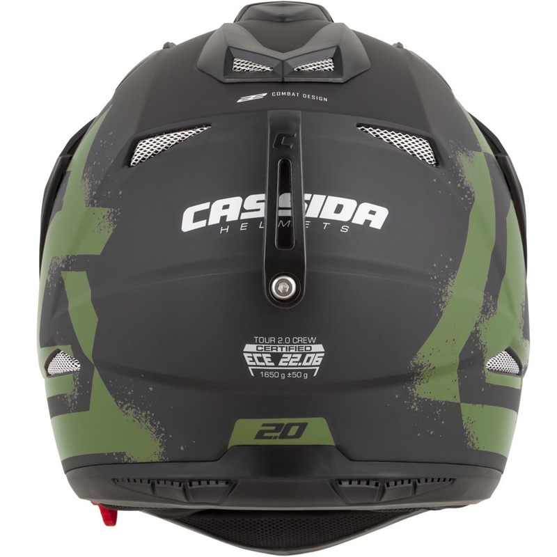 Enduro motociklistička kaciga Cassida Tour 2.0 Crew mat crno-tamnozelena