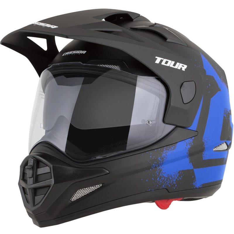 Enduro motociklistička kaciga Cassida Tour 2.0 Crew mat crno-plava