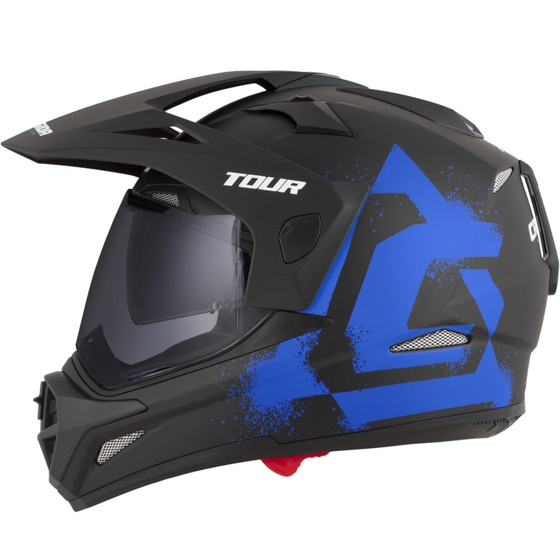 Enduro motociklistička kaciga Cassida Tour 2.0 Crew mat crno-plava