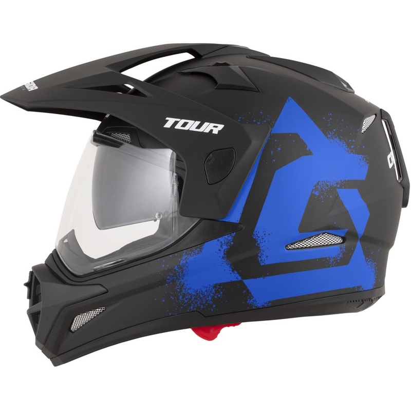 Enduro motociklistička kaciga Cassida Tour 2.0 Crew mat crno-plava