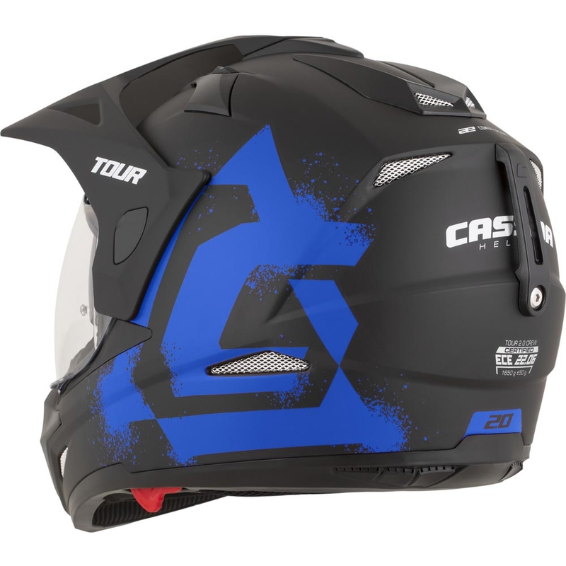 Enduro motociklistička kaciga Cassida Tour 2.0 Crew mat crno-plava