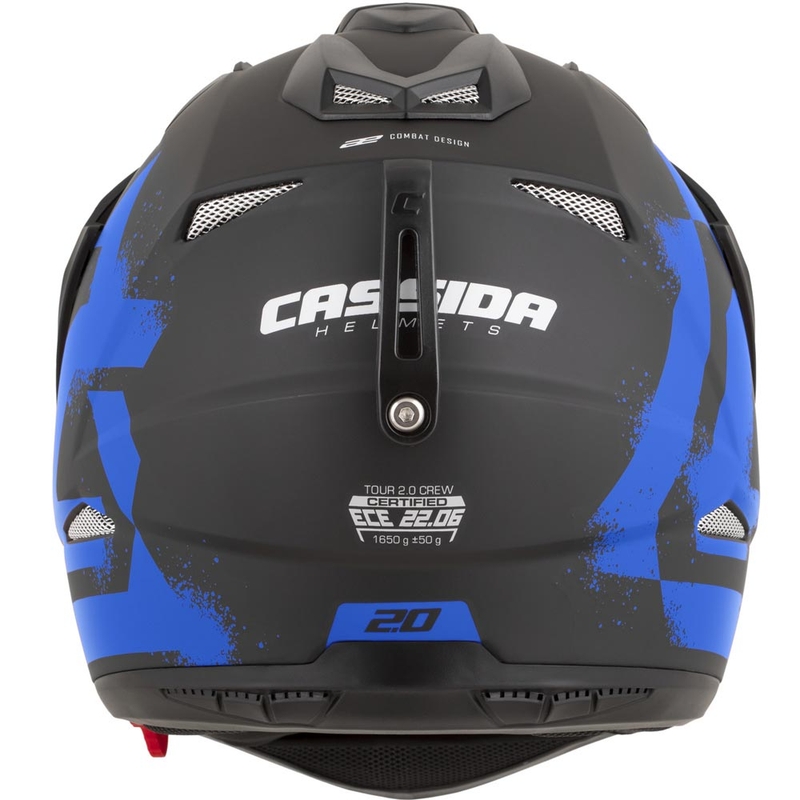 Enduro motociklistička kaciga Cassida Tour 2.0 Crew mat crno-plava