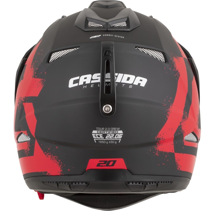 Enduro motociklistička kaciga Cassida Tour 2.0 Crew mat crno-crvena