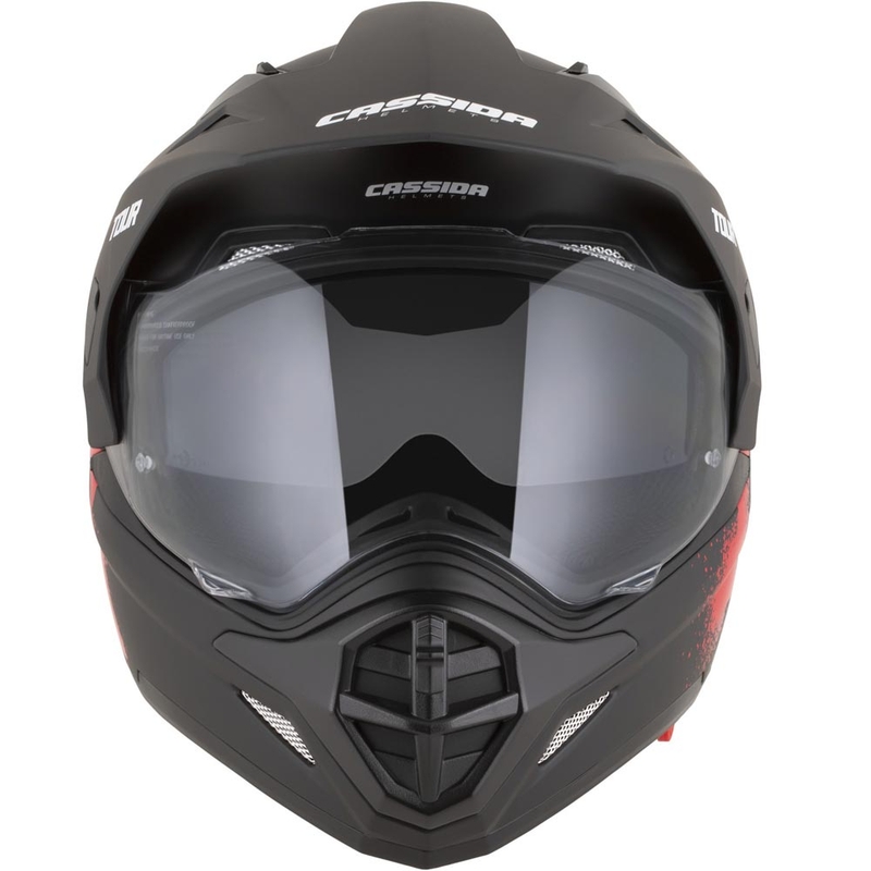 Enduro motociklistička kaciga Cassida Tour 2.0 Crew mat crno-crvena