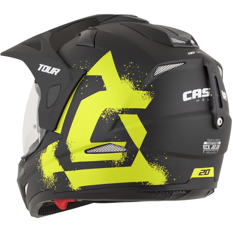 Enduro motociklistička kaciga Cassida Tour 2.0 Crew mat crno-fluo žuta