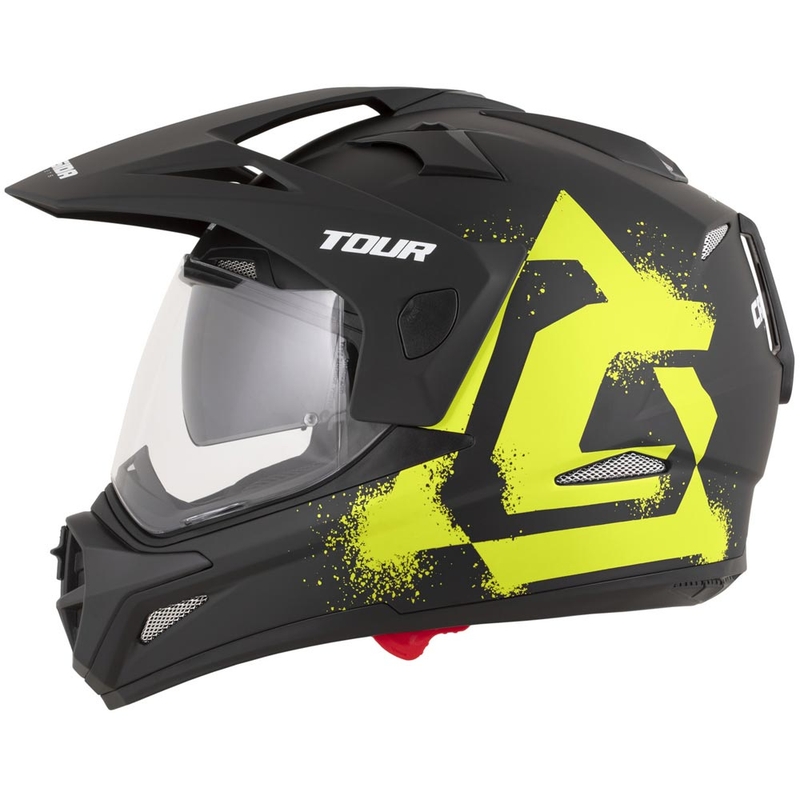 Enduro motociklistička kaciga Cassida Tour 2.0 Crew mat crno-fluo žuta