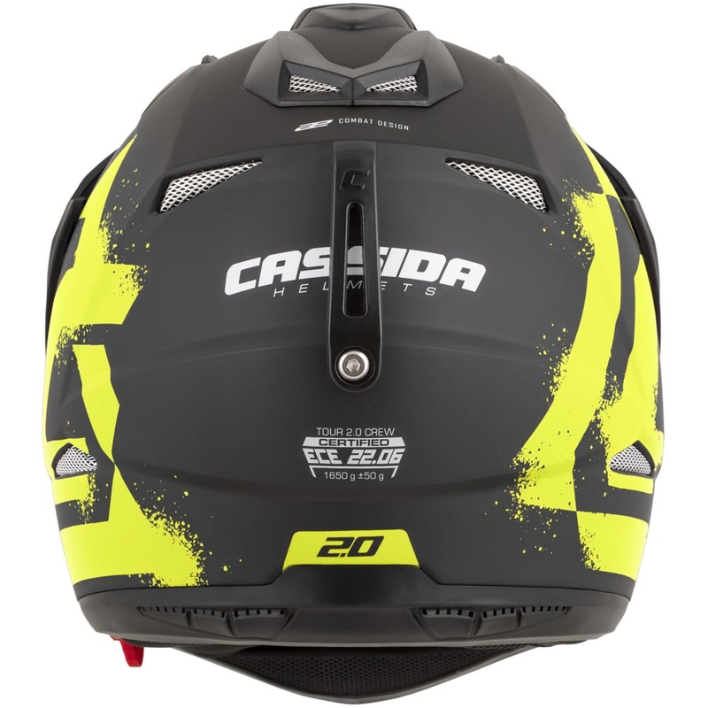 Enduro motociklistička kaciga Cassida Tour 2.0 Crew mat crno-fluo žuta
