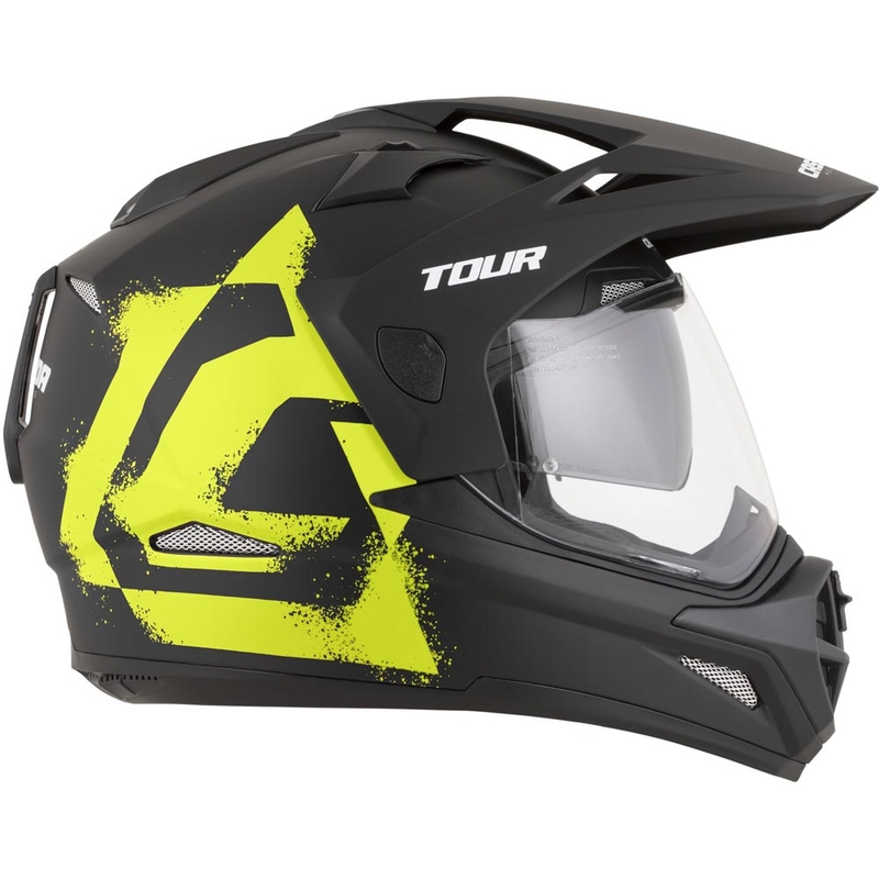 Enduro motociklistička kaciga Cassida Tour 2.0 Crew mat crno-fluo žuta