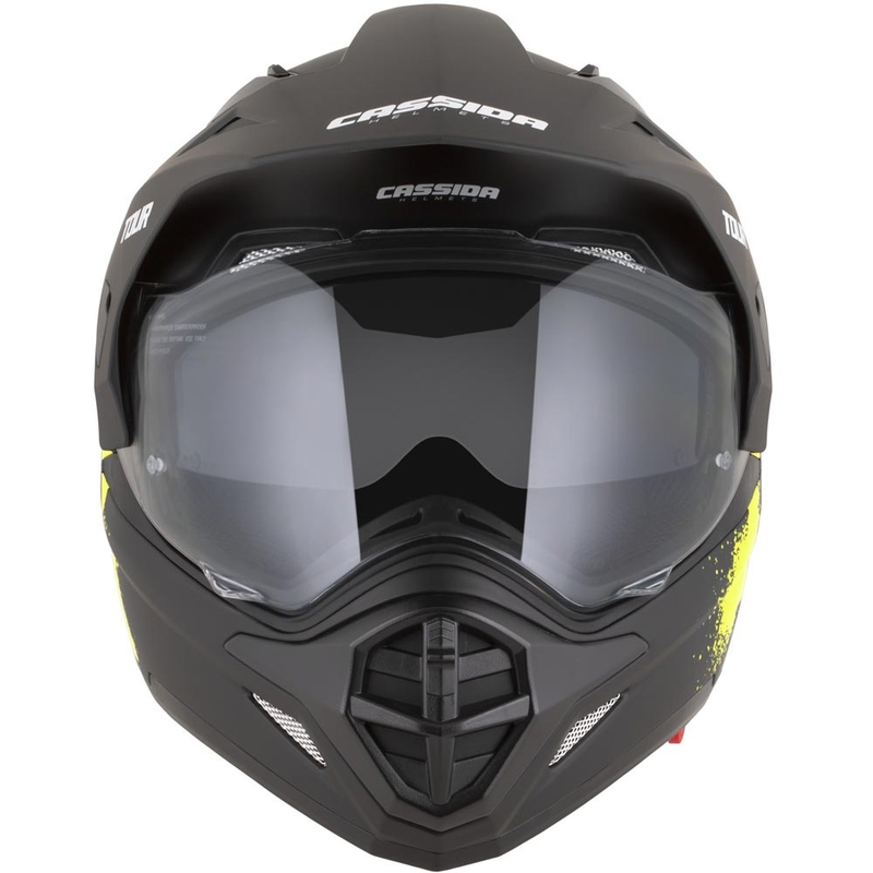 Enduro motociklistička kaciga Cassida Tour 2.0 Crew mat crno-fluo žuta