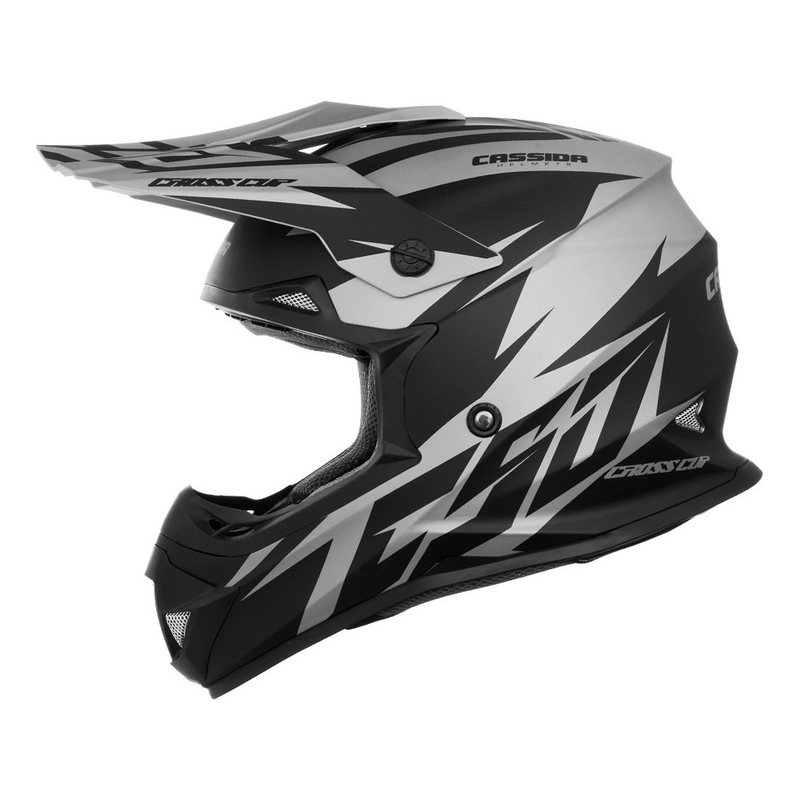 Cassida Cross Cup Two kaciga za motocross crno-siva