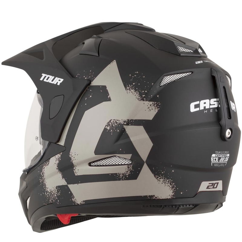 Enduro motociklistička kaciga Cassida Tour 2.0 Crew mat crno-pijesak