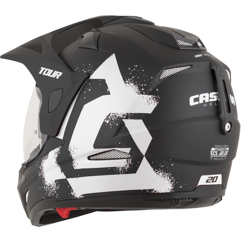 Enduro motociklistička kaciga Cassida Tour 2.0 Crew mat crno-bijela