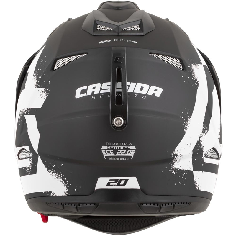 Enduro motociklistička kaciga Cassida Tour 2.0 Crew mat crno-bijela