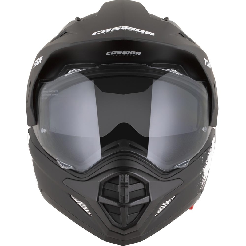 Enduro motociklistička kaciga Cassida Tour 2.0 Crew mat crno-bijela