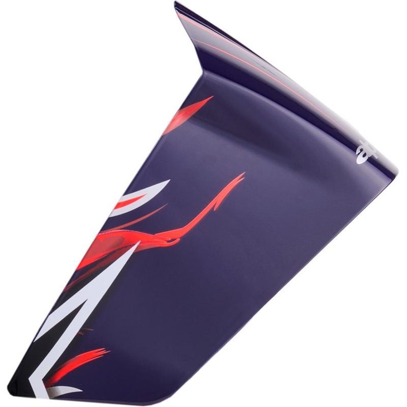 Aerodinamični spojler za motociklističke kacige Alpinestars Supertech R10 FLYTE racing profile mat plavo-crveno-bijeli