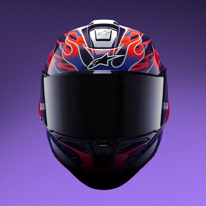 Alpinestars Supertech R-10 Flyte full-face motociklistička kaciga Jorge Martin ljubičasto-crvena