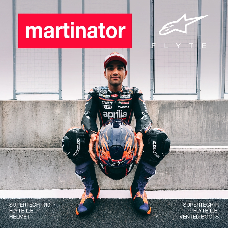 Alpinestars Supertech R-10 Flyte full-face motociklistička kaciga Jorge Martin ljubičasto-crvena
