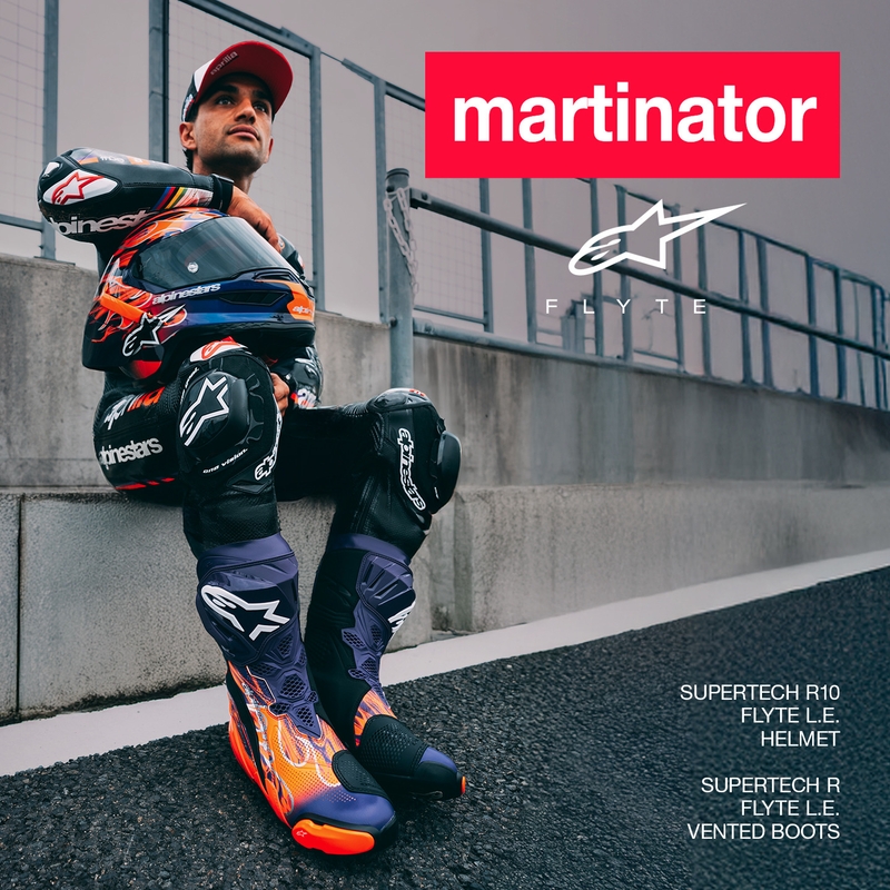 Alpinestars Supertech R-10 Flyte full-face motociklistička kaciga Jorge Martin ljubičasto-crvena