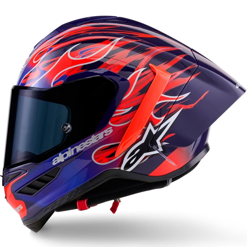 Alpinestars Supertech R-10 Flyte full-face motociklistička kaciga Jorge Martin ljubičasto-crvena