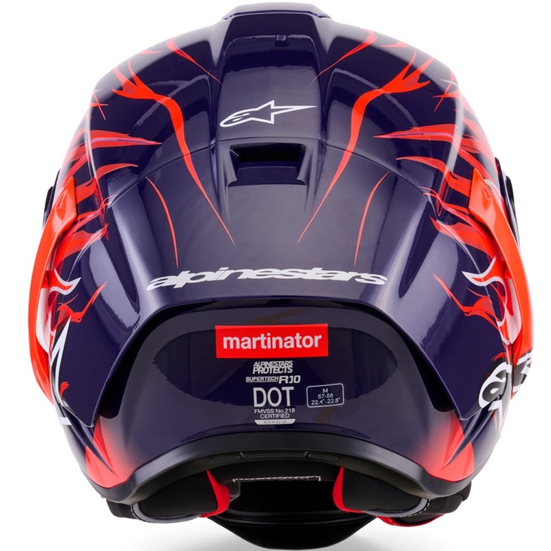 Alpinestars Supertech R-10 Flyte full-face motociklistička kaciga Jorge Martin ljubičasto-crvena