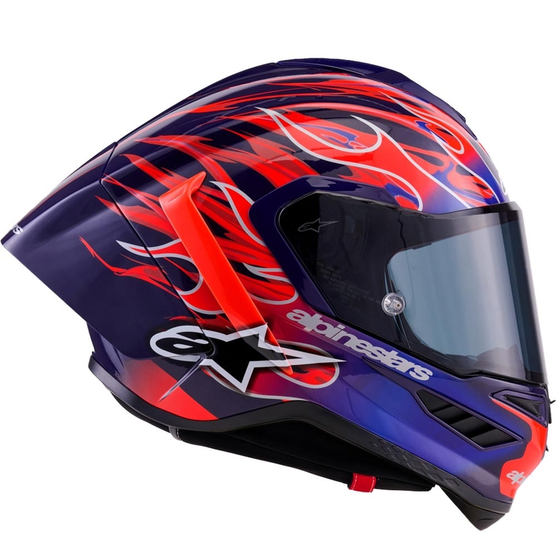 Alpinestars Supertech R-10 Flyte full-face motociklistička kaciga Jorge Martin ljubičasto-crvena