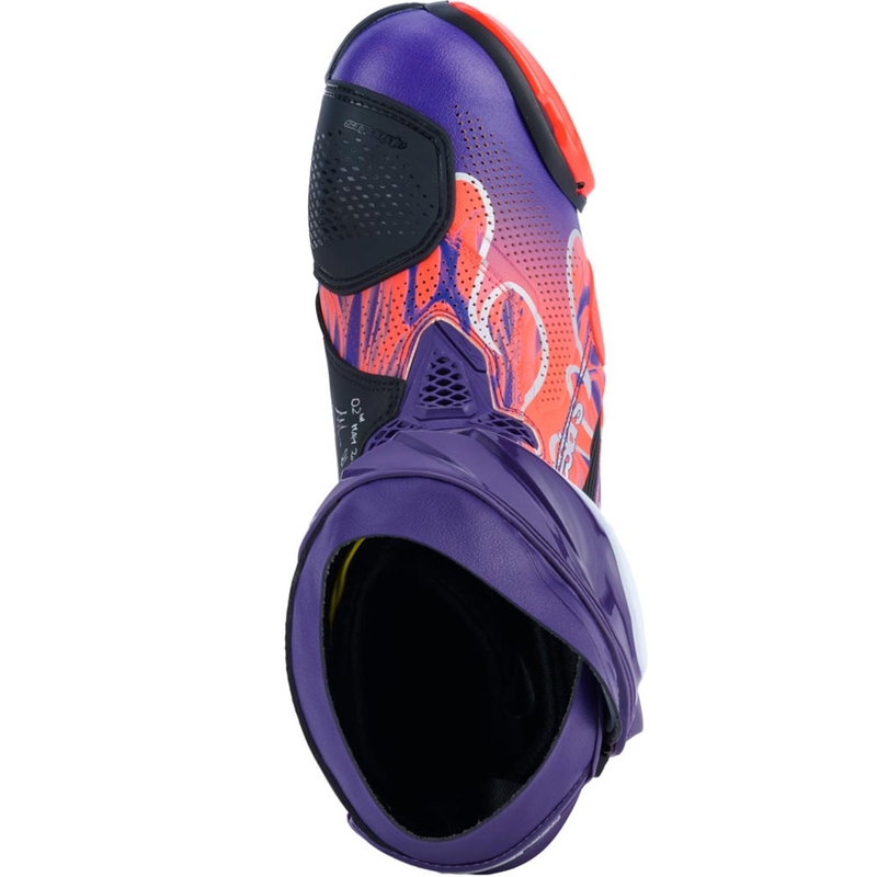 Alpinestars Supertech R Vented Flyte motociklističke čizme ograničeno izdanje Jorge Martin ljubičasto-crveno-crne