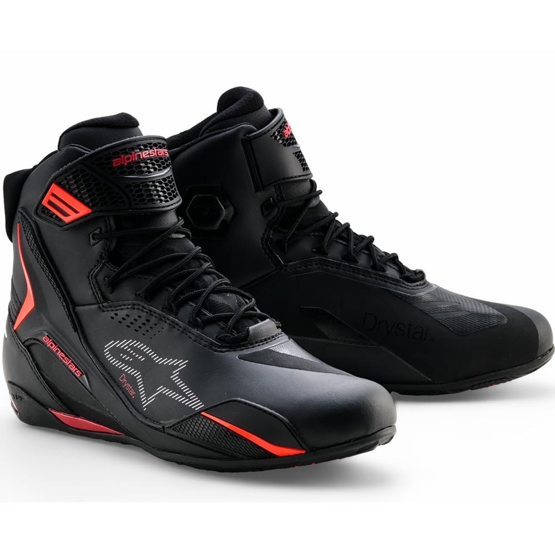Alpinestars Faster-4 Drystar motociklističke čizme crno-fluo crvene