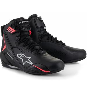 Ženske motociklističke čizme Alpinestars Stella Faster-4 Drystar crno-sivo-crvene
