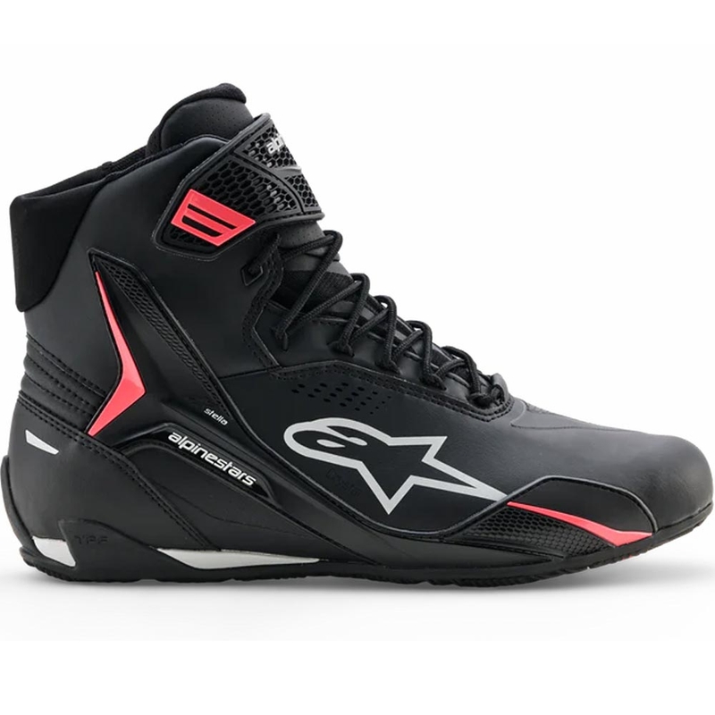 Ženske motociklističke čizme Alpinestars Stella Faster-4 Drystar crno-sivo-crvene