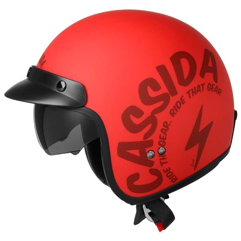 Otvorena motociklistička kaciga Cassida Oxygen Gear crveno-crna