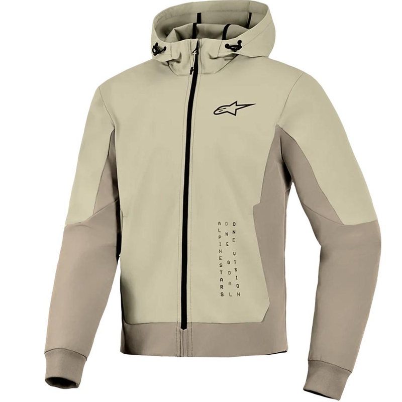 Alpinestars Radium Tech Hoodie motociklistička majica s kapuljačom u pješčano smeđoj boji