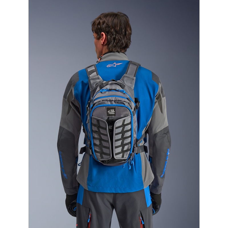 Alpinestars AT-15 moto ruksak tamno sivo-sivo-plavi 15 l