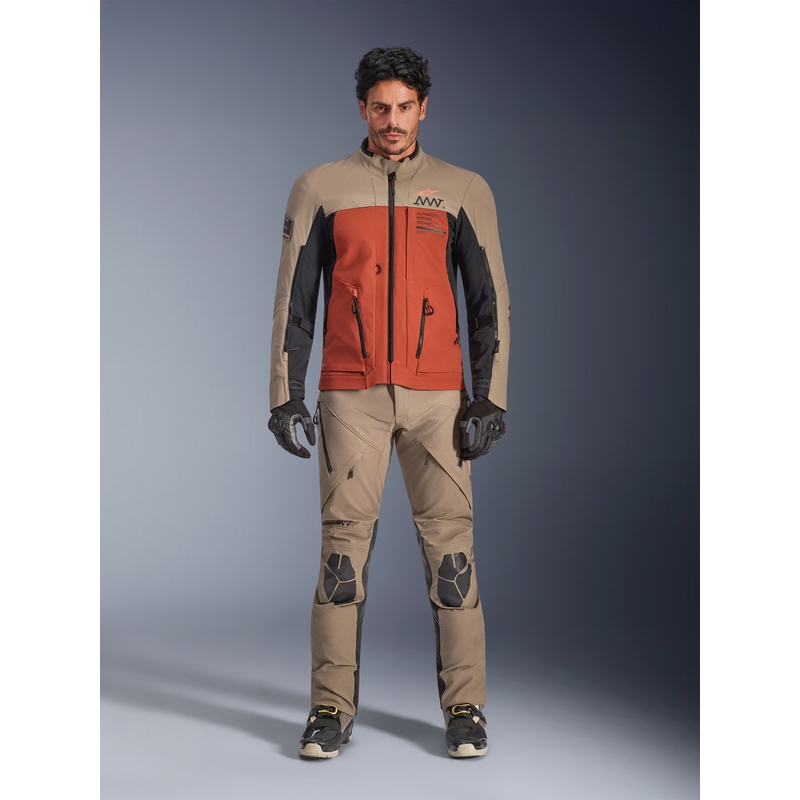 Alpinestars AMT-8 Stretch Drystar XF motociklistička jakna smeđe-narančasto-crna