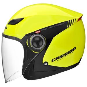 Otvorena motociklistička kaciga Cassida Reflex Safety crno-fluo žuta